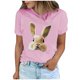 thumbnail image 2 of Tops de Cuello Alto para las Mujeres Amante Impreso Camiseta Cuello Redondo Manga Corta, Poliéster Spandex, 2 of 7