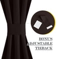 thumbnail image 3 of NICETOWN French Door Curtains, Blackout Curtain Thermal Insulated Privacy Drape for French Door Classroom with Adjustable Tie Back, Brown, 30"x72", 1 PC, 3 of 7
