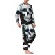 thumbnail image 2 of Fotbe Watercolor Skull Pijama de Hombre con Estampado de Manga Larga, Conjunto de 2 Piezas, Ropa de Dormir Suave y Cómoda con Bolsillos-XX-Large, 2 of 7