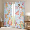 thumbnail image 2 of Feelyou Merry Christmas Child Black Out Curtains, Winter Coffee Cake Curtains Pack of 2 (42x63 Each), Cartoon Xmas Tree Cabin Bedroom Curtains, Blackout Curtains Bedroom Decor, 2 of 6