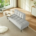 thumbnail image 2 of Jopath 54-Inch Modern 2-Seater Velvet Sofa with Backrest and 360° Rotating Side Table, Plush Cushions for Living Room Bedroom Apartment (Gray), 2 of 6