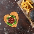 thumbnail image 4 of LOLIPPYY Desert Plate Heart Shaped Bamboo Wooden Salad Tray 2 Pcs, 4 of 6