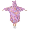 thumbnail image 2 of Wearable Blanket with Sleeves and Pocket Oversized Hooded Sweatshirt 3-14 YR Small Colors Shapes M, 2 of 7