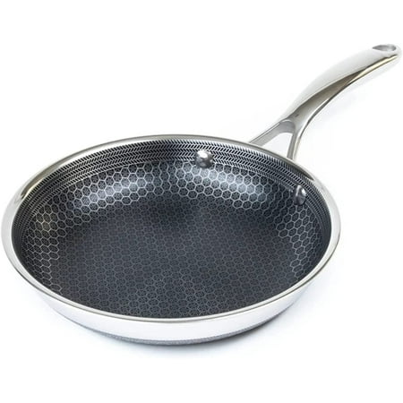 

HexClad 8 Inch Hybrid Stainless Steel Frying Pan Nonstick