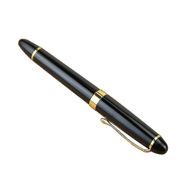 Pluma estilográfica LzGUNGY MYTJv-x450 Punta mediana negra dorada
