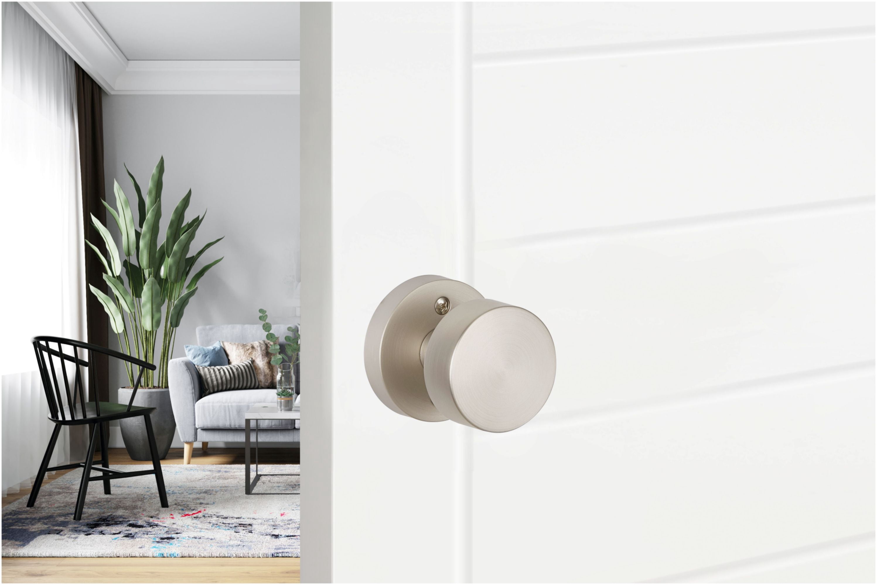 Sure-Loc ZH100-RD SB Zurich Non-Turning One-Sided Dummy Door Knob - Brass
