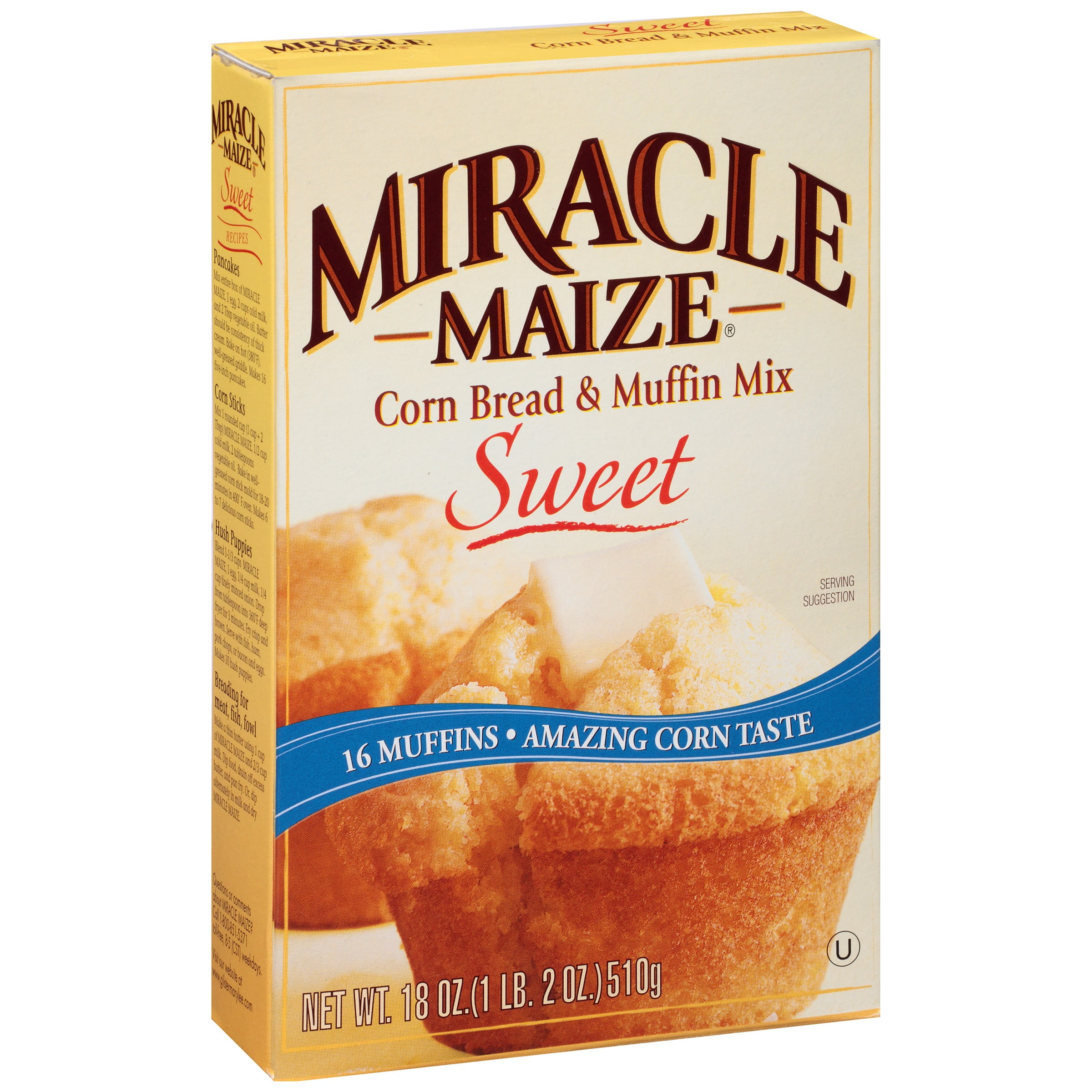 Miracle Maize Sweet Corn Bread & Muffin Mix, 18 oz