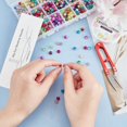 thumbnail image 3 of DIY Baking Painted Crackle Glass Beads Stretch Bracelet Making Kits include Sharp Steel Scissors Elastic Crystal Thread Stainless Steel Beading Needles Mixed Color Beads: 6mm Hole: 1.3~1.6mm, 3 of 8