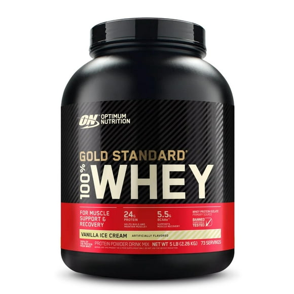 Gold Standard 100% Whey 5 Lbs Vainilla Ice Cream Optimum Nutrition. Optimum Nutrition ONGOLDSTANDARDVAINILLA