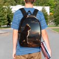thumbnail image 4 of Lukts Pyramid Desert Cat Pattern 15 Inch Student Backpack, Waterproof Laptop Backpack with Adjustable Shoulder Straps, Lightweight Travel, Campus Backpack, Unisex, 4 of 6