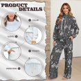 thumbnail image 4 of Renewold Sweatsuits Women 2 Piece Outfit Oversized Pullover and Elastic Waisted Joggers Pants Warm Breathable Matching Set for Lounge Workout, Cowboy Cactus Moon Stars Print Grey, L, 4 of 7