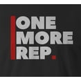 thumbnail image 2 of 9 Crowns Men's One More Rep Funny T-shirt (Black, Small), 2 of 3