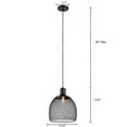 thumbnail image 3 of RADIANCE Goods Industrial 1 Light Textured Black Mini Ceiling Pendant 11.5" Wide, 3 of 3
