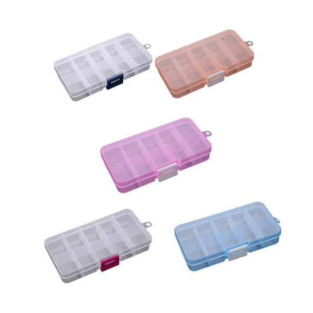 Toystoory 5 uds caja de rejilla pastillas caja de almacenamiento de joyería PP plástico diamantes de imitación tabletas contenedor organizador Almacenamiento y organización del hogar Toystoory HA000641-00B