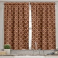 thumbnail image 2 of Ambesonne Modern Valance & Curtain, Retro Vintage Geometric, 55"x30", Dark Orange Burgundy, 2 of 6