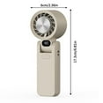 thumbnail image 2 of WKSCLPAI Hand Held Fans Battery Operated,Foldable Portable Handheld Fan,Intelligent Display Mini Fan - 100 Speed Adjustable,Lightweight Travel Fan - 8 Hours of Long-lasting Battery Life,Beige, 2 of 2