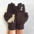thumbnail image 3 of Tnhcen Womens Wool Winter Warm Knit Gloves,Thick Thermal Thinsulate Lined Anti-Slip Cable Cuff Driving Gloves, 3 of 3