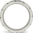 thumbnail image 2 of Titanium Polished With Cz 4mm Grooved Band (Size 13) Made In China tb483-13, 2 of 5