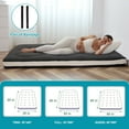 thumbnail image 2 of MOPHOTO Futon Mattress Japanese Floor Mattress, 3.5'' Tatami Mat Sleeping Pad Foldable Roll Up Mattress Boys Girls Dormitory Mattress Pad Floor Lounger Pillow Bed, Black, Queen Size, 2 of 6
