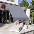thumbnail image 2 of Retractable Patio Awning | 118" UV Protection Shade for Patio Backyard RV | slate gray | Metal, 2 of 11