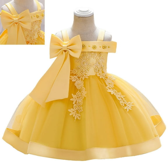 1-3T Toddler Flower Girl Off Shoulder Princess Dress Party Christmas Dress
