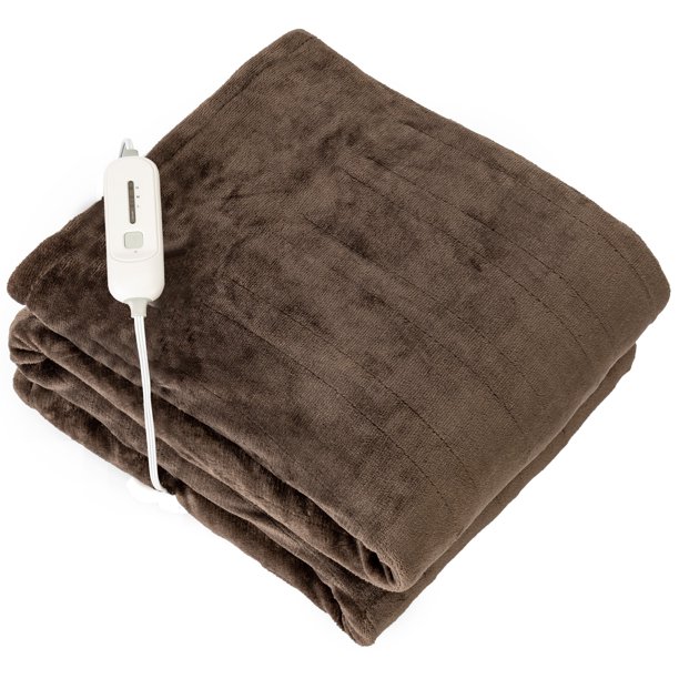 Electric Heated Blanket Throw, 50" x 60" Super Cozy Soft Flannel Heated