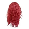 thumbnail image 2 of Long Red Curly Wig Halloween Cosplay Party Costume Wig, 2 of 4