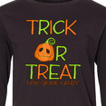 thumbnail image 4 of Inktastic Trick or Treat Now Gimme Candy with Halloween Pumpkin Long Sleeve Youth T-Shirt, 4 of 5