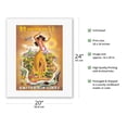 thumbnail image 2 of Hawaii - Hawaiian Hula Dancer - United Air Lines - Vintage Travel Poster by Joseph Fehér c.1949 - Fine Art Rolled Canvas Print 16in x 20in, 2 of 4