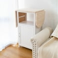 thumbnail image 3 of MIDOQIN Ironing Board with Storage Cabinet, Wood Foldable Ironing Storage Station,  Ironing Board Cabinet for Home, Apartment Small Spaces, 3 of 9