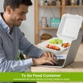 9X9 Clamshell Food Containers, 100 Pack Disposable Take Out Food ...