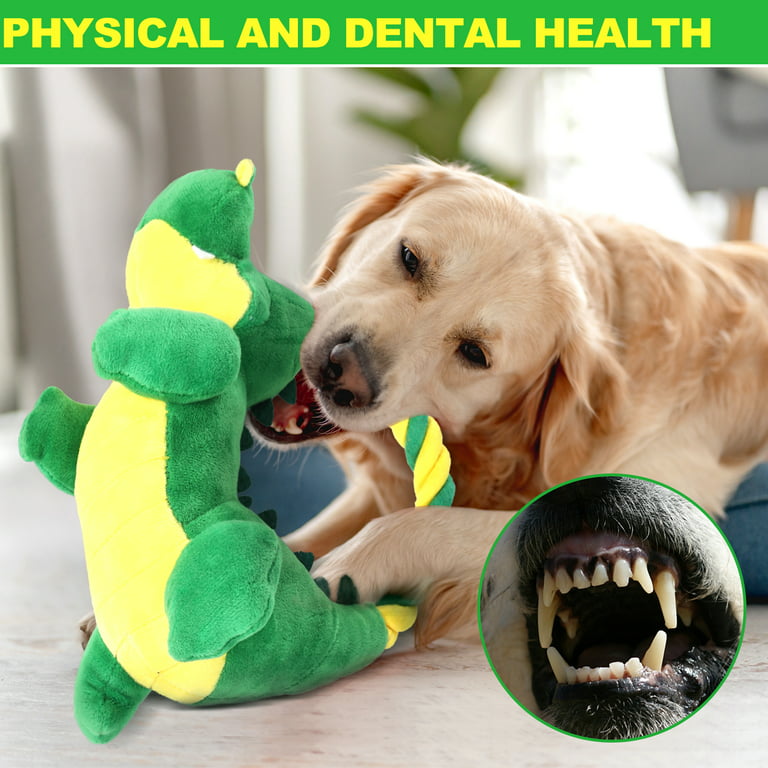 Interactive Dog Toys Squeaky Aggressive Chewers Plush Toys Pet Rope Fox  Shape