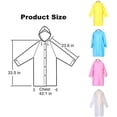 thumbnail image 2 of Poncho de Pluie Portable pour Enfants, Imperméable Réutilisable avec Capuches et Manches, Durable, Léger et Parfait pour les Activités Extérieures - 2 pack Jaune, 2 of 6