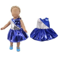 Gqtwoy 18 Inch Doll Clothes Christmas Dress, Glossy Doll Outfit, Holiday Dress Up Costume, Unique Design for 18 Inch Dolls, Perfect Gift for Ages 3 to 6