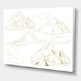 thumbnail image 3 of Designart ' Minimalistic Gold Linear Set Of Clouds and Mountains ' Modern Canvas Wall Art Print, 3 of 4