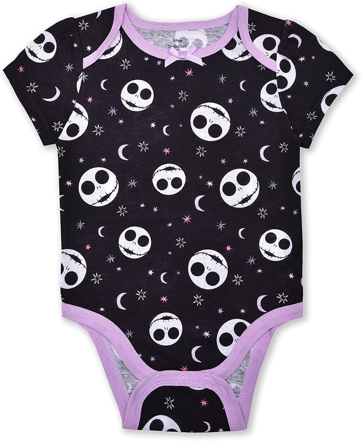 Disneys Night Before Christmas 3 Pack Short Sleeve Creeper for Baby, Girls Bodysuit Bundle