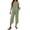 43#Army Green, variant on Summer Outfits Two Piece Sets for Women Capri Set Casual Summer Wide Leg Crop Pants and Top Matching Suits Light Gray L