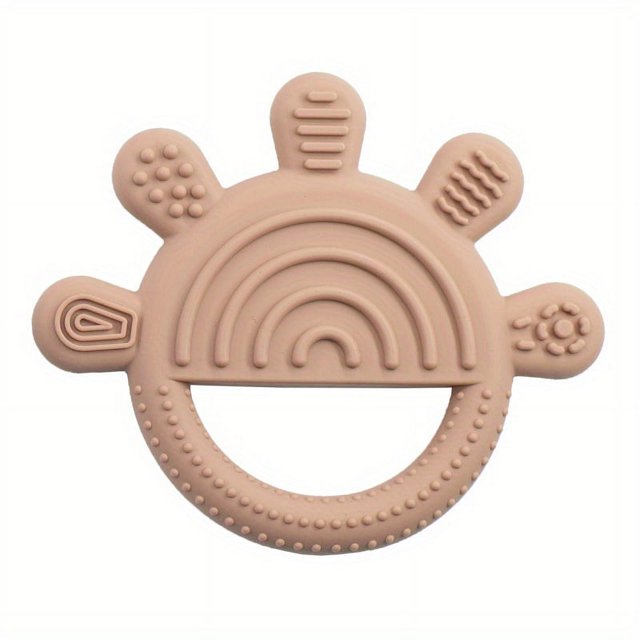 Baby Teething Toy With Five Finger Pattern, Hand Grasp Training And Food-Grade Silicone