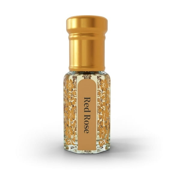 Noman Red Rose Attar Roll On For Men & Women 6ml, 0.2 Fl.oz. | Super Long Lasting Unisex Perfume - Alcohol Free Attar In Luxury Bottle - Perfect Gift For Birthday, Anniversary