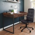 thumbnail image 4 of Simpli Home Foley Swivel Adjustable Executive Computer Office Chair in Distressed Black, 4 of 12