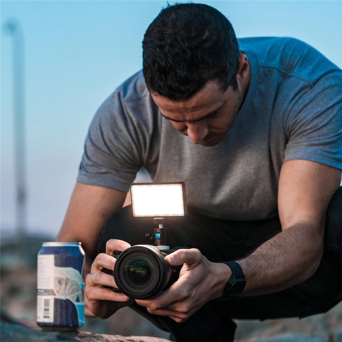 Photo and Video Lighting Nikon Fuji DSLR Ball Head Mount Bicolor Continuous LED Video Light Made for Content Creators Canon Panasonic Fits Sony Lume Cube Panel Mini