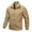 Khaki, variant on Puntoco Plus Size Coat Clearance Men Jacket Zipper Pocket Ribbed Hem Non-hooded Sports Solid Top Coat Gray 12(XXXL)