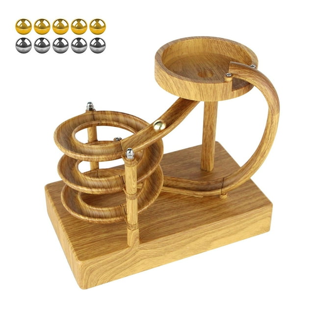 Juguetes de movimiento ,Juguete de escritorio con máquina de movimiento para oficina en casa,Juguetes de bolas rodantes de movimiento ,Ciencia Física Marrón