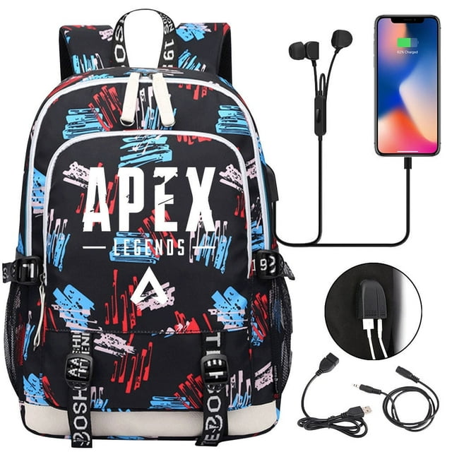 YOPTOP Étudiants APEX Legends Sac à Dos Port de Charge USB Sac de Jour Léger Sac de Voyage Sac à Dos Graphique