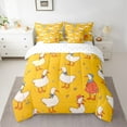 thumbnail image 3 of Feelyou Funny Rustic Duck Twin Bedding Sets 7-Piece for Kid, Kawaii Cartoon Goose Bedding Comforter Set, Cute Farm Animal Reversible Sheet Sets, Super Cozy Room Decor, 3 of 8