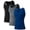 01#black/grey/blue, variant on Toptie Men's 3 Pack Under Base Layer Sport Tank Top, Compression Shirt-01#Black/Blue/White-S