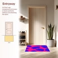 thumbnail image 3 of ODIKA 5'x7' Machine Washable Non-Slip Area Rug, Tropical Palm Fronds Sunset Horizon Design High Traffic Rug with Pad, Pink, 454715, 3 of 8