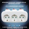 thumbnail image 3 of ZOUBAOQ Individually Switched 1 To 3 Socket 3 Hole Out 1 To Craftsmanship Smart 3 Anti-Shock Protection, 3 of 8