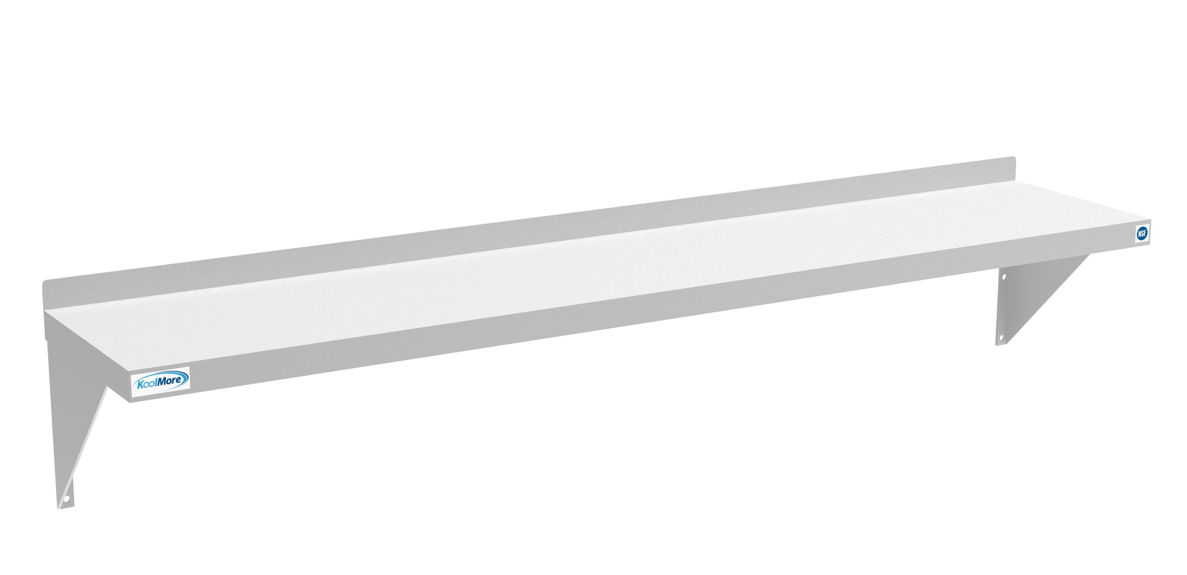 KoolMore 12" x 60" 18-Gauge Stainless-Steel Heavy Duty Wall Shelf