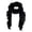 Black, variant on Lace Embellished Plush Neck Scarf Multipurpose Winter Shawl Soft Fabric